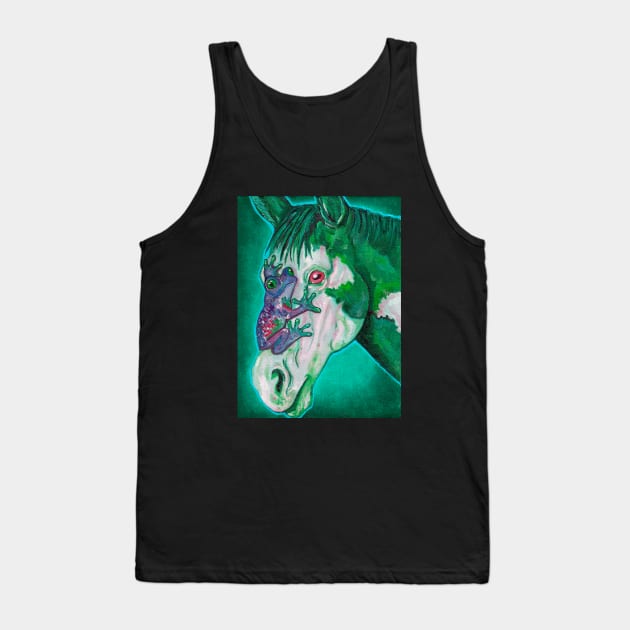 Pinto horse with a frog Tank Top by deadblackpony